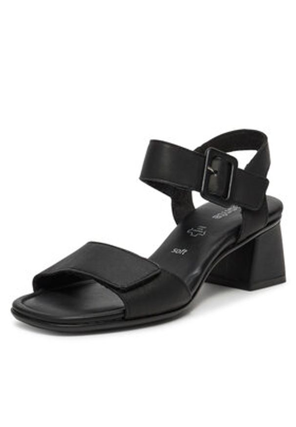 Remonte Sandały D1K51-00 Czarny. Kolor: czarny. Materiał: skóra