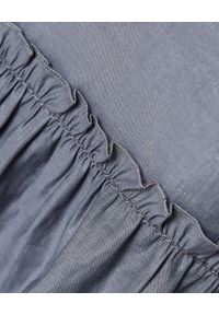 CAPPELLINI - Szara spódnica z falbanami. Kolor: szary. Materiał: materiał. Wzór: aplikacja #2