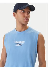 Reebok Tank top Bradshaw RK25560CCM Błękitny Regular Fit. Kolor: niebieski. Materiał: bawełna #3