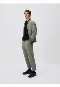 Reserved - Spodnie chino slim fit - szary. Kolor: szary. Materiał: dzianina #1
