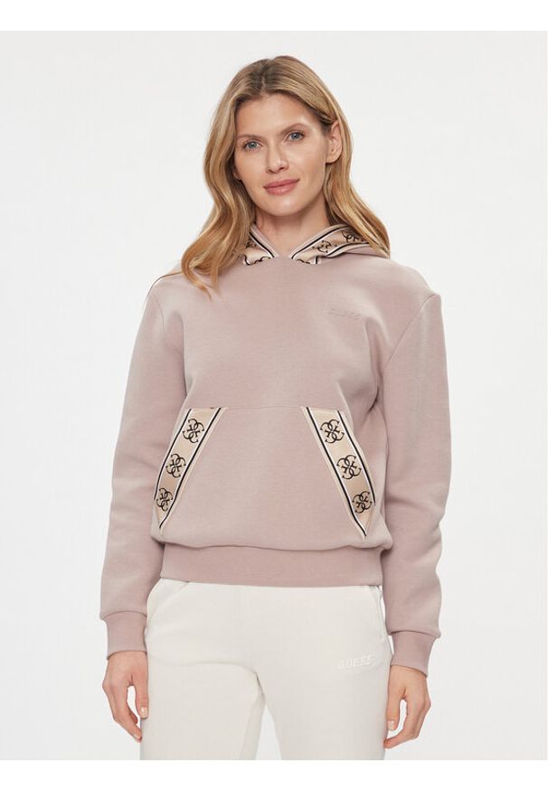 Bluza Guess. Kolor: beżowy, różowy