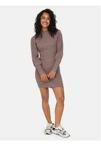 only - ONLY Sukienka dzianinowa Katia 15232502 Brązowy Comfort Fit. Kolor: brązowy. Materiał: syntetyk #3