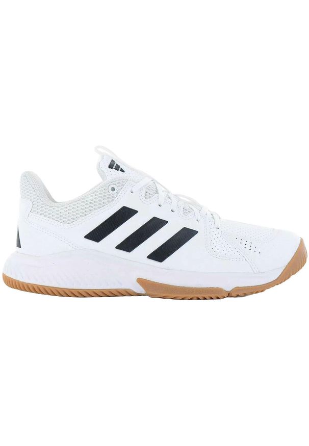 Adidas - Buty sportowe adidas Court Flight Indoor Volleyball. Kolor: biały. Materiał: materiał, syntetyk. Sport: siatkówka