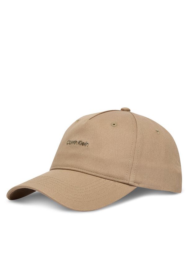 Czapka z daszkiem Calvin Klein. Kolor: beżowy