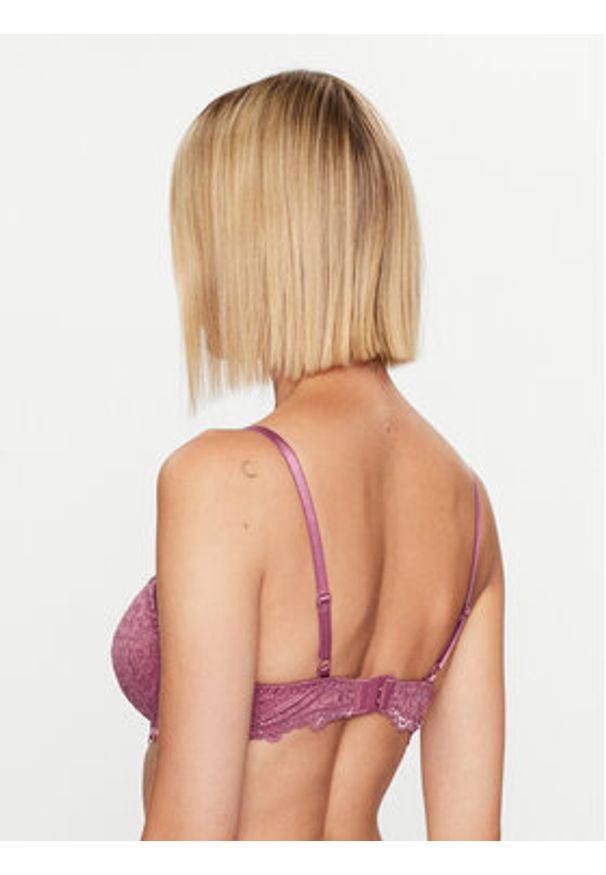 Hunkemöller Biustonosz balkonetka Marine 202702 Fioletowy. Kolor: fioletowy. Materiał: syntetyk