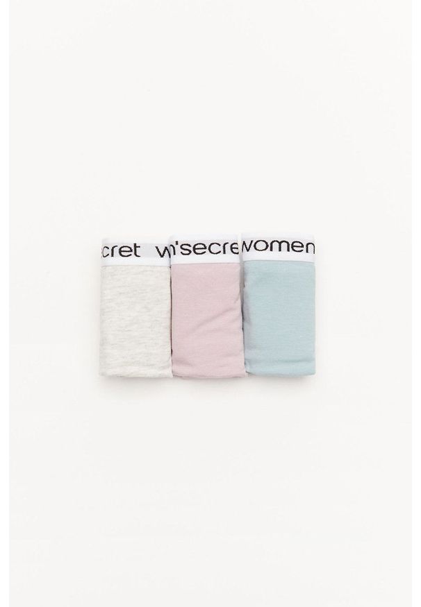 Women Secret - women'secret figi (3-pack) kolor szary. Kolor: szary