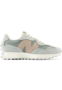 Buty unisex New Balance U327WPA – zielone. Okazja: na co dzień. Kolor: niebieski, zielony. Materiał: zamsz, materiał, dresówka, guma, skóra. Szerokość cholewki: normalna