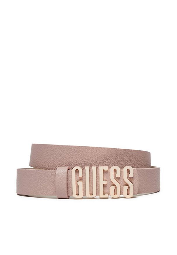 Guess Pasek Damski Vikky BW9114 P4225 Różowy. Kolor: różowy. Materiał: skóra