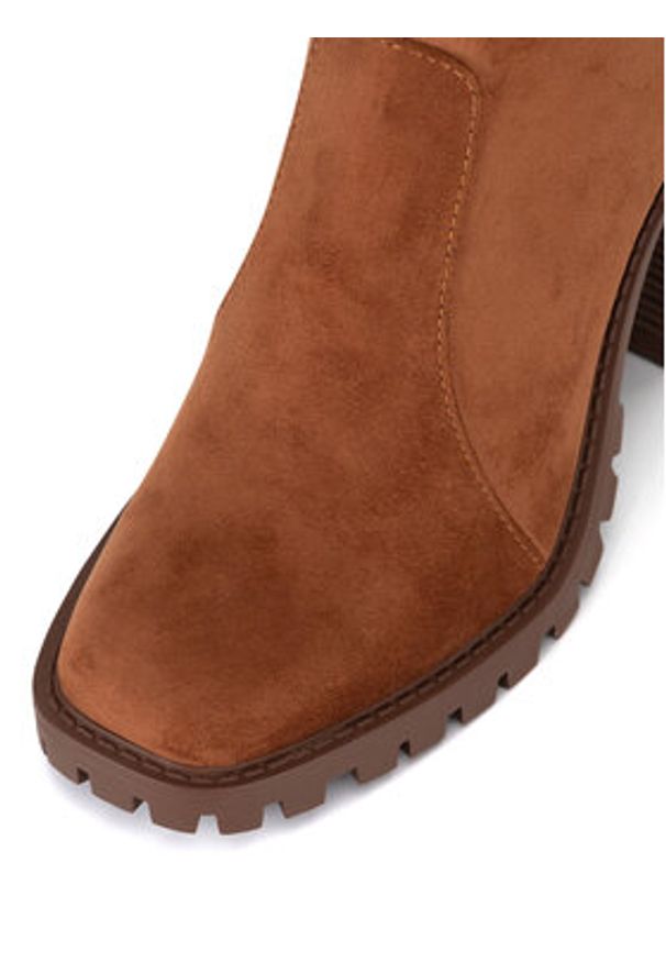 Nine West Botki WFA2947-1 Brązowy. Kolor: brązowy. Materiał: materiał