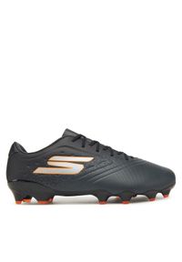skechers - Skechers Buty do piłki nożnej Gold Fg 252015 BKOR Czarny. Kolor: czarny. Materiał: skóra