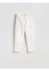 Reserved - Jeansy mom fit slim - złamana biel #1
