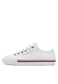 TOMMY HILFIGER - Tommy Hilfiger Trampki Low Cut Lace-Up T3X9-33324-0890 S Biały. Kolor: biały