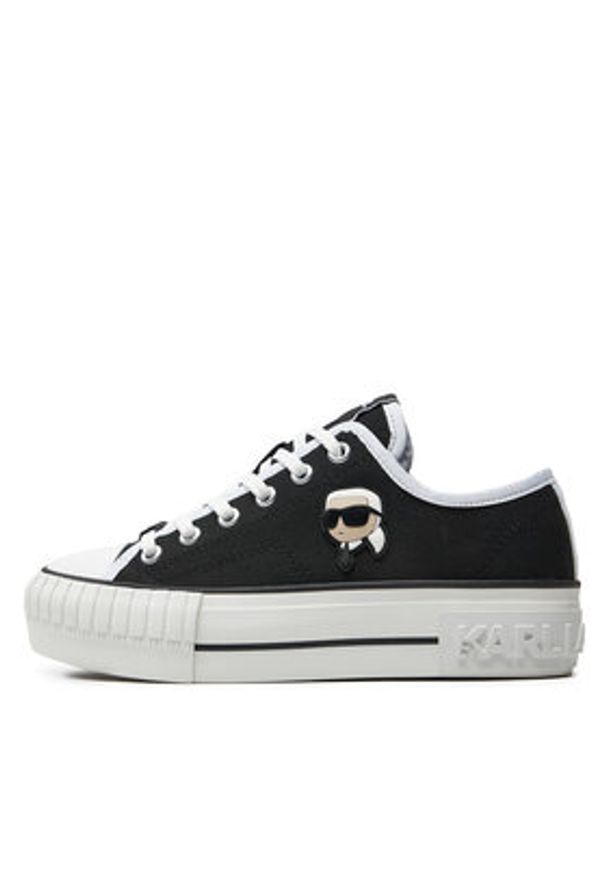 Karl Lagerfeld - KARL LAGERFELD Trampki KL60424 Czarny. Kolor: czarny. Materiał: materiał