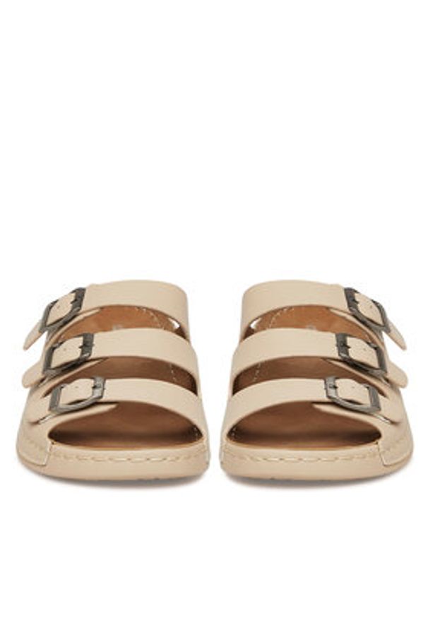 Clara Barson Klapki WFA3730-1 Beżowy. Kolor: beżowy. Materiał: materiał