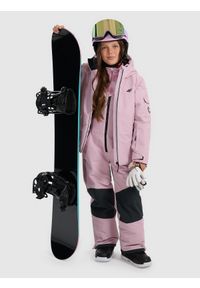 4f - 4F Spodnie snowboardowe membrana 10000 dziewczęce - różowe 146 (10-11 lat). Kolor: różowy. Materiał: materiał, poliester. Wzór: gładki. Sezon: lato. Sport: snowboard