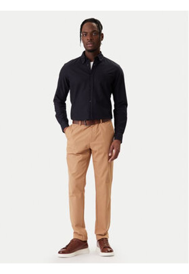 BOSS Koszula H-Roan 50555920 Granatowy Slim Fit. Kolor: niebieski. Materiał: bawełna