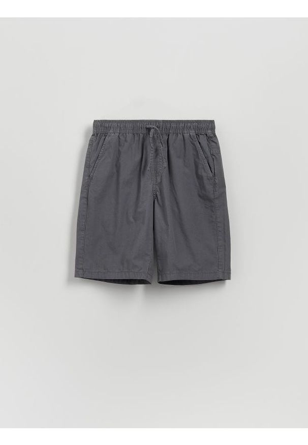 Reserved - Bawełniane szorty - ciemnoszary. Kolor: szary. Materiał: bawełna