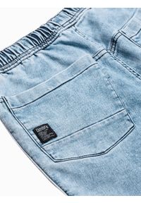 Ombre Clothing - Krótkie spodenki męskie jeansowe W221 - jasny jeans - XXL. Okazja: na co dzień. Materiał: jeans. Długość: krótkie. Wzór: kolorowy. Sezon: lato. Styl: casual, klasyczny #6