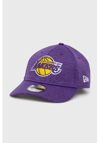 New Era czapka kolor fioletowy z aplikacją. Kolor: fioletowy. Wzór: aplikacja