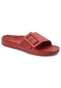 Big-Star - Czerwone Klapki Damskie Big Star Wodoodporne Buty. Okazja: do domu. Kolor: czerwony. Sezon: lato. Styl: elegancki