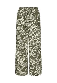 Triumph Spodnie materiałowe Beach MyWear 10222189 Zielony Wide Leg. Kolor: zielony. Materiał: wiskoza #1