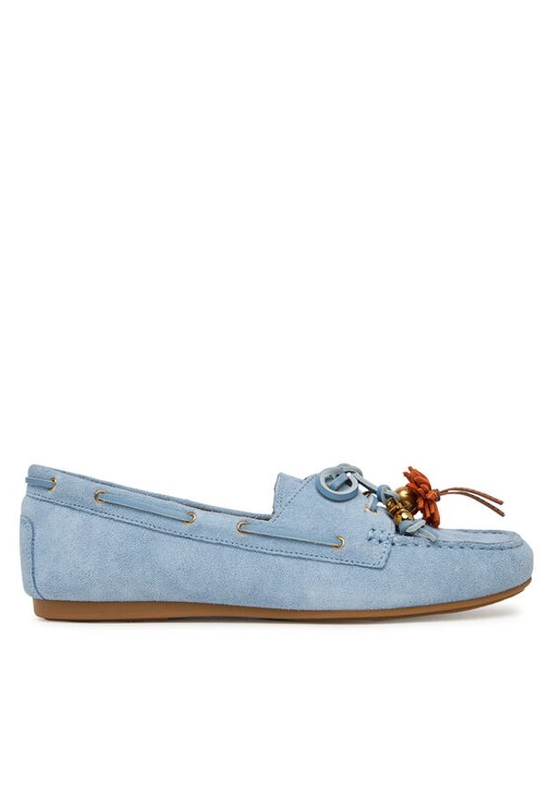 MICHAEL Michael Kors Mokasyny 40S6FAFR2S Błękitny. Kolor: niebieski. Materiał: skóra, zamsz