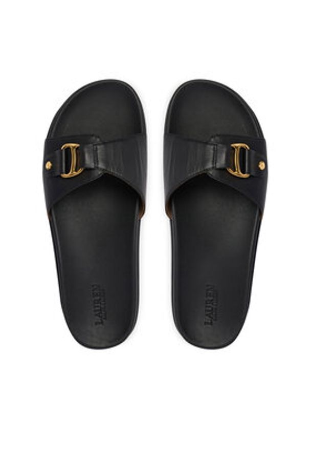 Lauren Ralph Lauren - LAUREN RALPH LAUREN Klapki 802982883002 Czarny. Kolor: czarny. Materiał: skóra