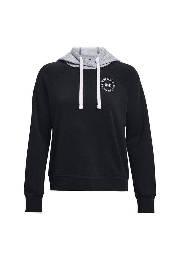Under Armour - Damska Bluza Z Kapturem Rival Fleece Hoodie. Typ kołnierza: kaptur. Kolor: czarny