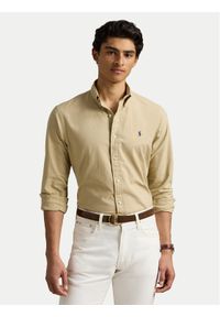 Polo Ralph Lauren Koszula 710960643 Beżowy Regular Fit. Typ kołnierza: polo. Kolor: beżowy. Materiał: bawełna