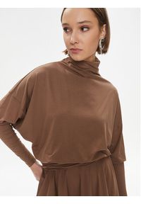 Pinko Sukienka codzienna Atom 102193 A1DE Brązowy Regular Fit. Okazja: na co dzień. Kolor: brązowy. Materiał: wiskoza. Typ sukienki: proste. Styl: casual