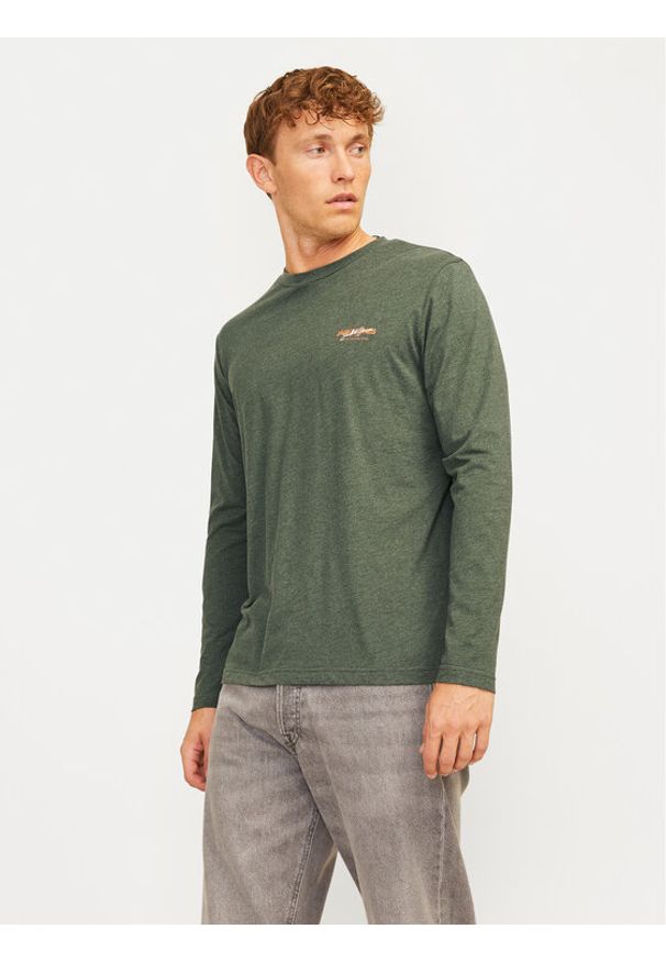 Jack & Jones - Jack&Jones Longsleeve Alvis 12259735 Zielony Standard Fit. Kolor: zielony. Materiał: bawełna. Długość rękawa: długi rękaw