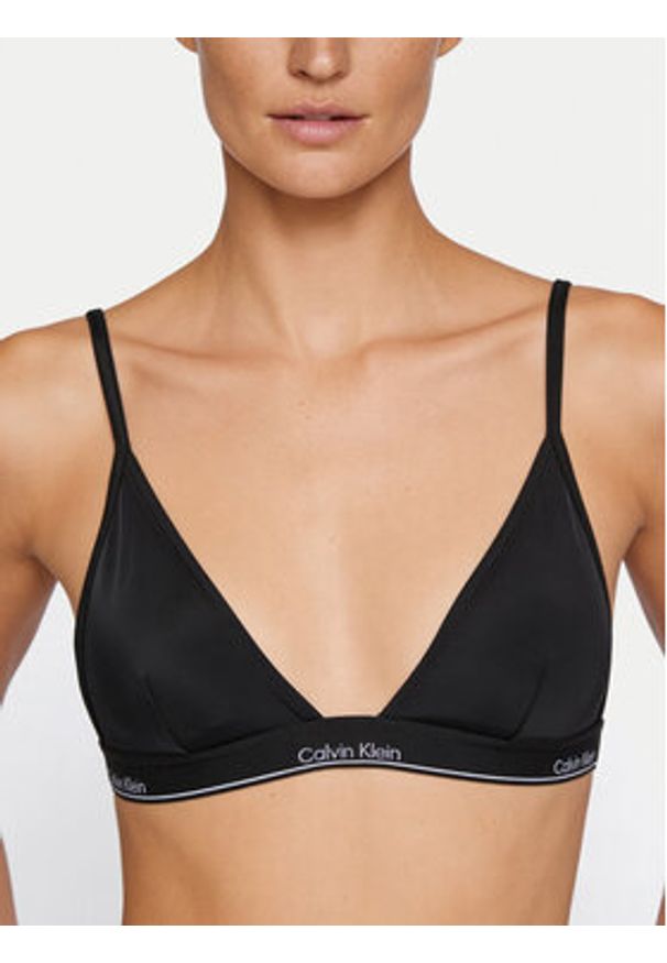 Calvin Klein Swimwear Góra od bikini LV00Q61208 Czarny. Kolor: czarny. Materiał: syntetyk