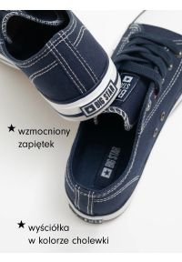 Big-Star - Trampki damskie niskie granatowe JJ274A531 403. Kolor: niebieski. Materiał: bawełna, jeans. Styl: sportowy, klasyczny, elegancki #3