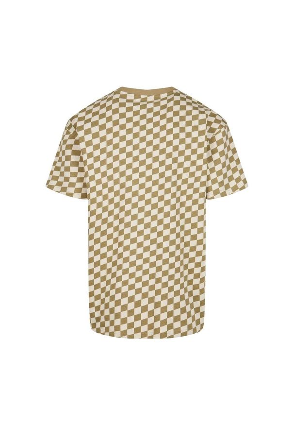 Urban Classics - T-shirt Męski W Kratkę Oversized. Kolor: brązowy, zielony, wielokolorowy. Wzór: kratka. Sport: turystyka piesza