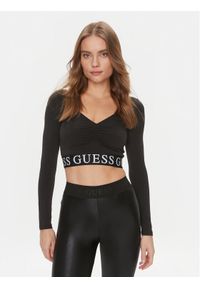 Guess Bluzka Kiran V3BP08 MC04Z Czarny Slim Fit. Kolor: czarny. Materiał: syntetyk #1