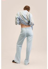 mango - Mango jeansy Eloise damskie high waist. Stan: podwyższony. Kolor: niebieski