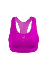 Givova Sportowy Biustonosz Fuxia M - Oddychający i wspierający. Kolor: różowy. Sport: turystyka piesza, fitness, joga i pilates