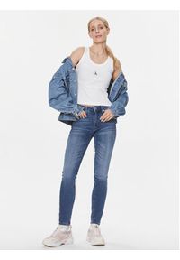 Calvin Klein Jeans Top J20J222566 Biały Slim Fit. Kolor: biały. Materiał: bawełna #2