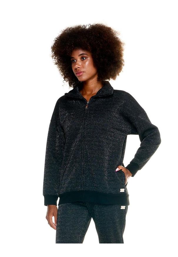 LEONE 1947 APPAREL - Damski dres Leone w kolorze szarym. Kolor: czarny. Materiał: dresówka. Sport: fitness
