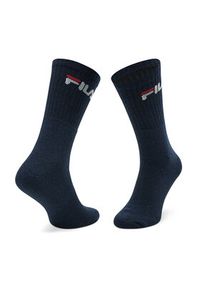 Fila Zestaw 3 par wysokich skarpet unisex F9505 Granatowy. Kolor: niebieski. Materiał: materiał #2