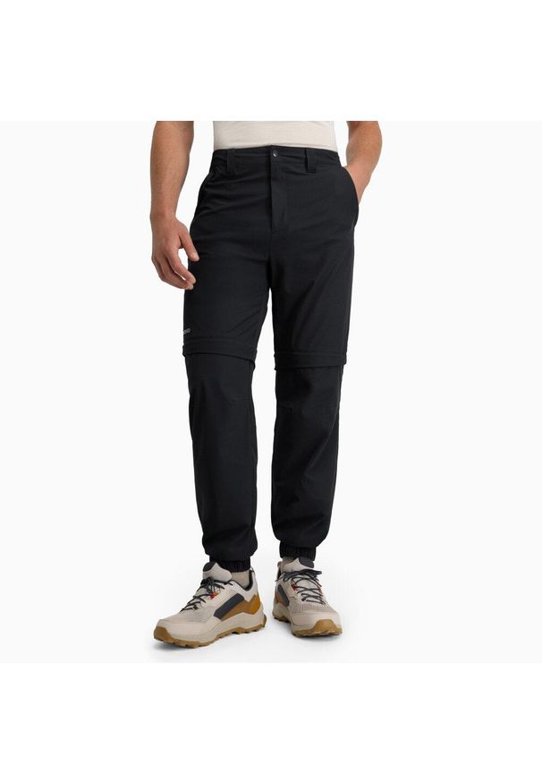 SIROKO - Męskie spodnie trekkingowe z odpinanymi nogawkami Siroko Cairn Black. Kolor: czarny. Długość: długie. Sport: turystyka piesza