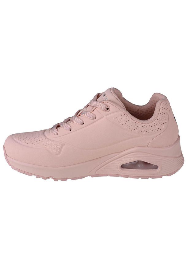 skechers - Buty sportowe Sneakersy damskie, Uno Frosty Kicks. Zapięcie: sznurówki. Kolor: różowy. Materiał: materiał, syntetyk. Szerokość cholewki: normalna. Sport: turystyka piesza