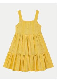 Mayoral Sukienka letnia 3950 Żółty Regular Fit. Kolor: żółty. Materiał: syntetyk. Sezon: lato #6