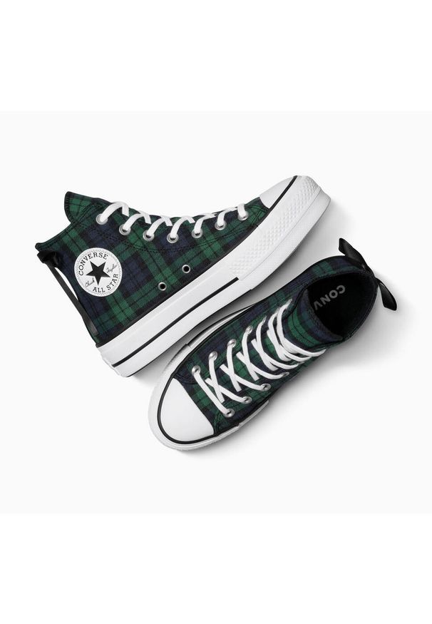Buty sportowe Converse Chuck Taylor All Star Lift. Kolor: zielony. Materiał: materiał. Styl: sportowy. Model: Converse All Star. Sport: turystyka piesza