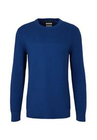 Tom Tailor Sweter 1032302 Niebieski Regular Fit. Kolor: niebieski. Materiał: bawełna #3