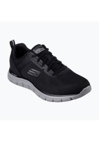 skechers - Buty męskie SKECHERS Track Broadercharcoal. Kolor: czarny