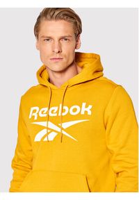 Reebok Bluza Identity HJ9971 Żółty Regular Fit. Kolor: żółty. Materiał: bawełna #3