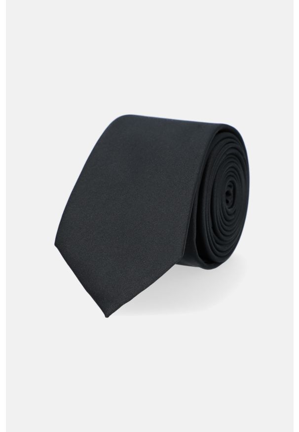 Lancerto - Krawat Czarny. Kolor: czarny. Materiał: mikrofibra