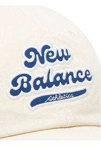 New Balance Czapka z daszkiem 6 Panel Athletics Legacy Hat LAH53000PEF Biały. Kolor: biały. Materiał: materiał, bawełna
