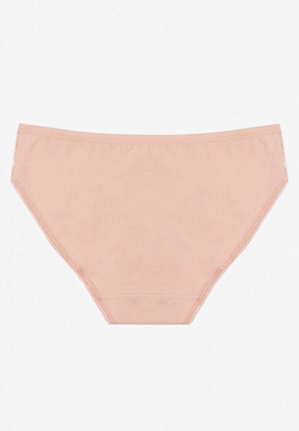 Born2be - Różowe Gładkie Majtki Figi z Bawełny Venessila. Kolor: różowy. Materiał: bawełna. Wzór: gładki